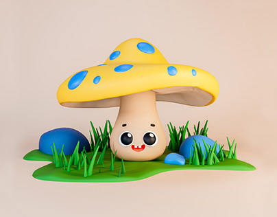 Cute Mushroom 3d model