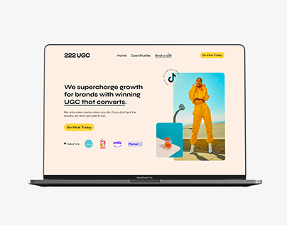 222UGC - Website redesign for creative UGC agency