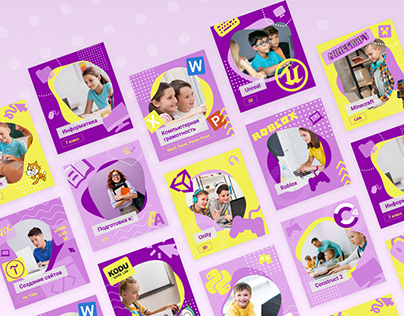 Сourse cards for children's programming school