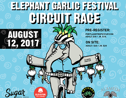 Design for Elephant Garlic Festival Circuit Race