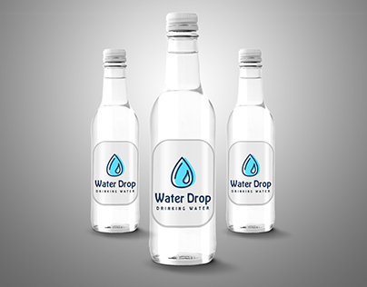 Water Drop Drinking Water Logo Design
