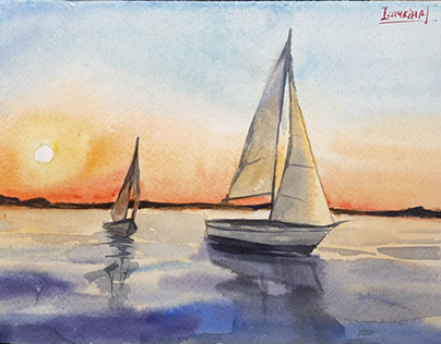 "sunset boats"
