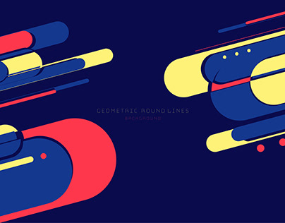 Abstract rounded lines pattern design of template.