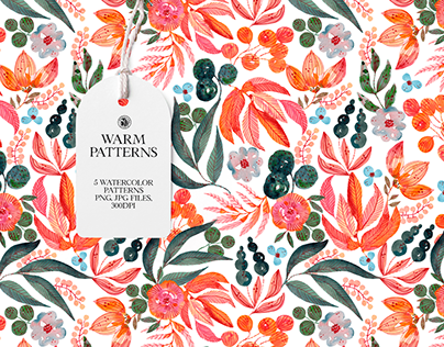 Warm Patterns - watercolor collection