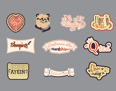 Typography stickers