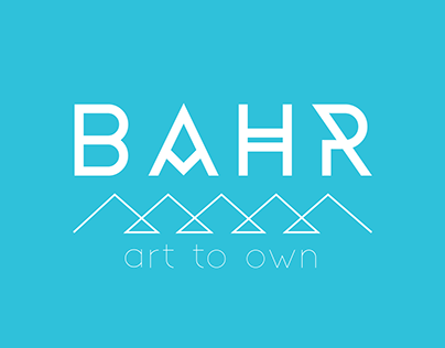 Bahr Art Gallery logo and signature design