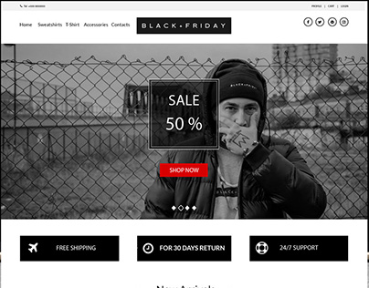 Black Friday Homepage E-Commerce