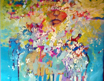 Blossom 70x70cm oil on canvas 2013