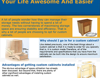 Custom Cabinets: They Make Your Life Awesome And Easier