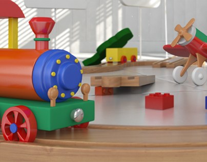 Train toy 3D Still