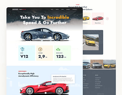 Ferrari Website Redesign | Car Website Design