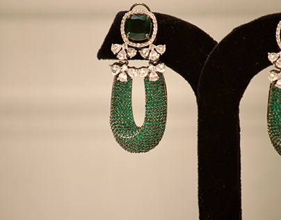 Green doublet earrings 6
