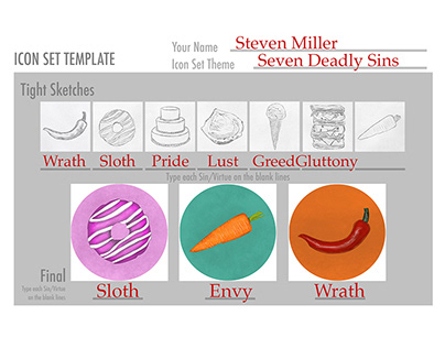 Seven Deadly Sins Icon Set