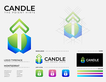 Candle logo, logo design, branding, identity