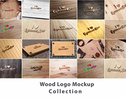 Wood Logo Mockup Collection