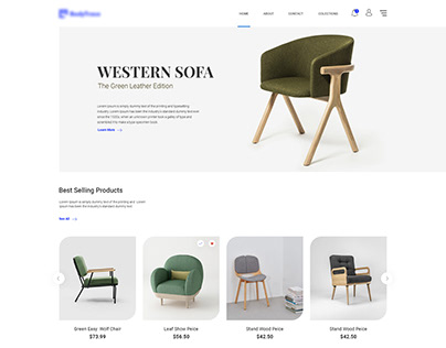 Landing page for Furniture and decor Shop