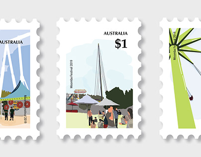 Moomba Festival Postage Stamp