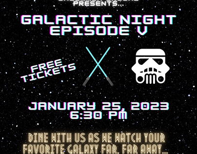 Galactic Nigh Event - Graphic Design Promotion
