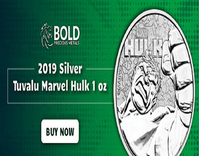 2019 Silver Tuvalu Marvel Hulk - 1 oz