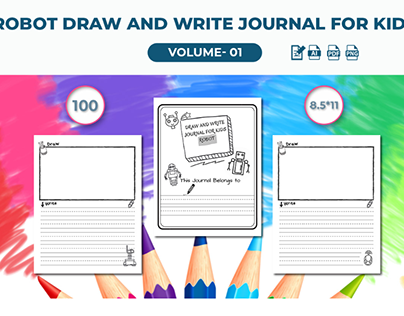 Robot drew journal for kids