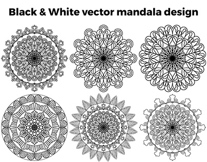Black & White vector mandala design