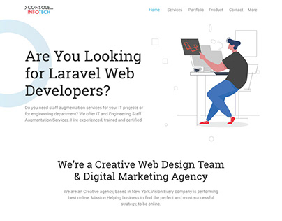 Laravel Resource Agumentation Landing Page Design