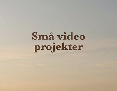 Små video projekter
