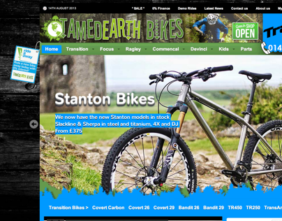 Tamed Earth Bikes - website and brand