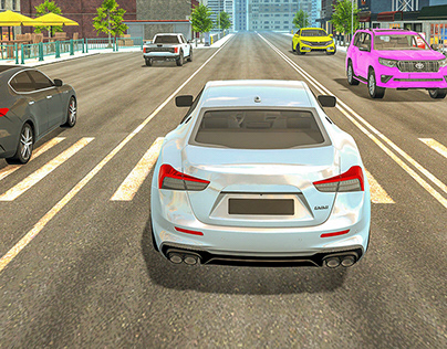 car driving game render