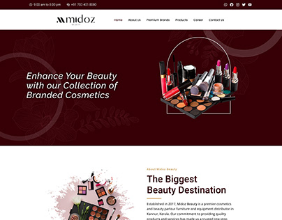 Web designed for midoz beauty kannur
