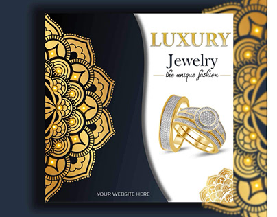 Luxury diamond social media post design