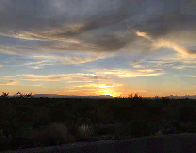 Splendid desert sunset