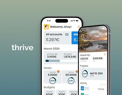 Thrive | Budgeting app | UI/UX Case Study