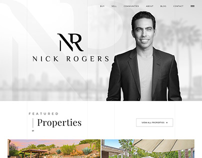 Homepage Design for realtornickrogers.com