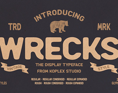 Wrecks - Vintage Font