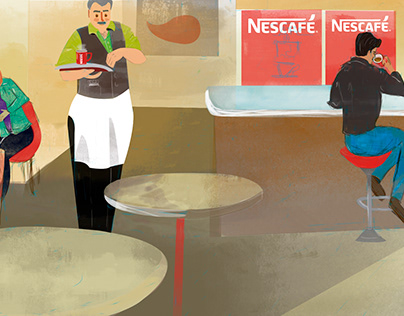 Ilustración de Café en Francia.