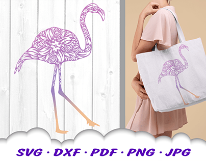 Zentangle Flamingo SVG Cut Files