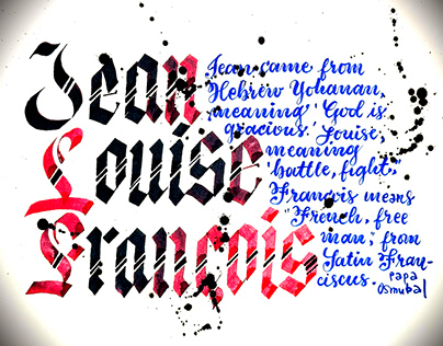 calligraphy- with parallel pen and brush pens