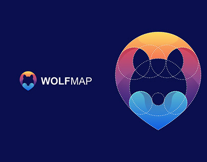 Project thumbnail - Colorful Wolf Map Logo