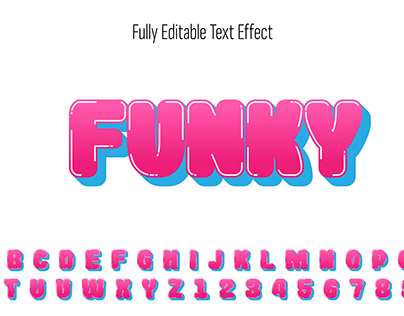 Fully editable text effect created in Adobe Illustrator