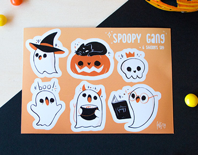 Stickers: Halloween spoopy gang!