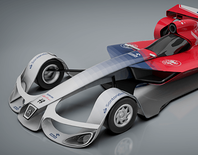 Futuristic Formula Car Livery Design Artwork