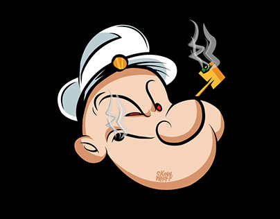 Skew & Whiff Clothing: Popeye The Smoker