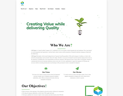 CSR Egypt Company Website Design