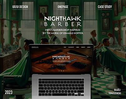 Project thumbnail - NightHawk Barber – Onepage website