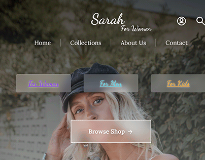 Sarah Fashion E-commerce Web Design