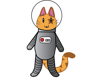 Cat space explorer character