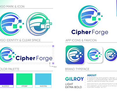 "Cipher Forge" - Brand Identity & Logo