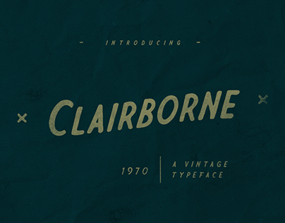 Clairborne Typeface - Vintage Display Font