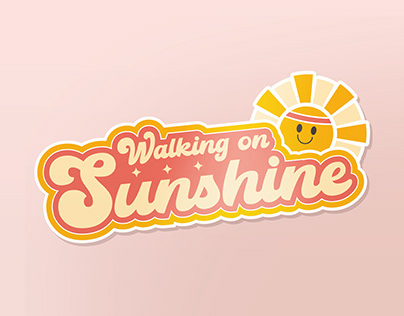 Walking on Sunshine Sticker Design
